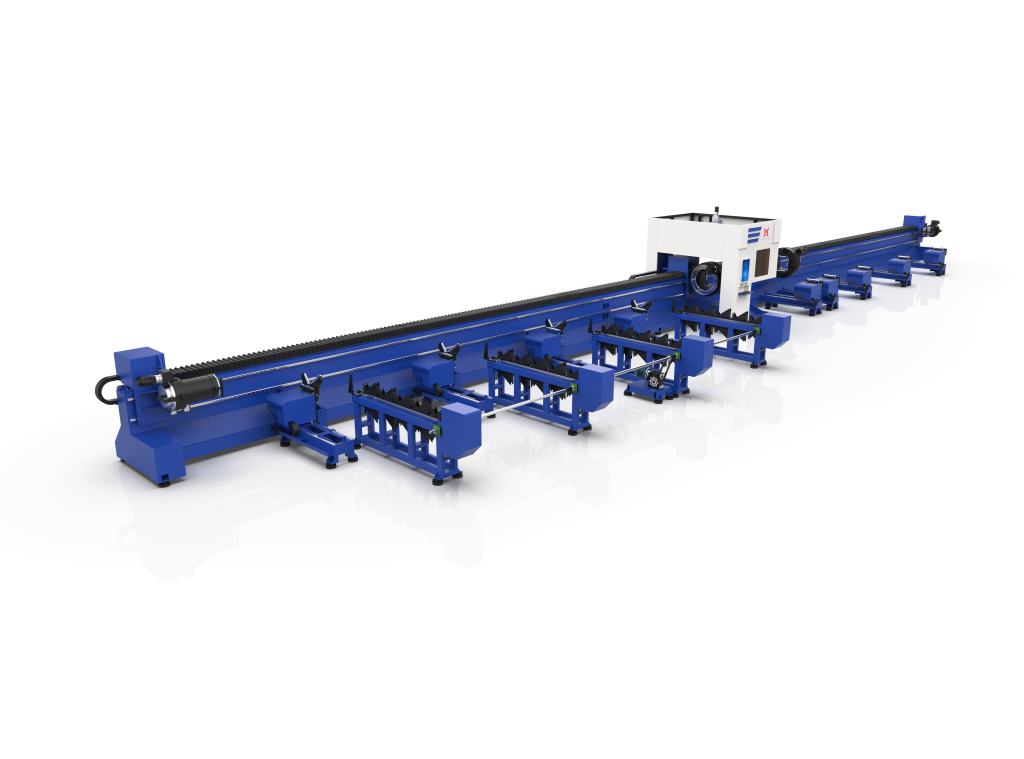 Four-chuck laser tube cutting machine