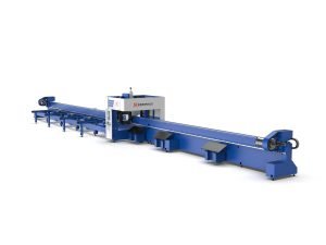 Three-chuck semi-automatic feeding pipe cutting machine